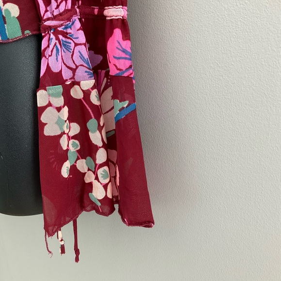 Free People, sheer floral “cocoa combo” top - Picture 7 of 13